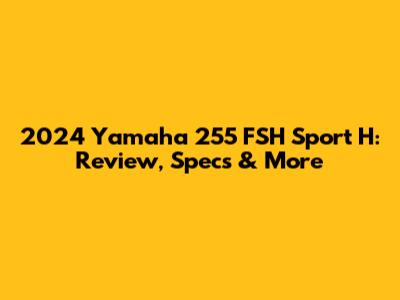 2024 Yamaha 255 FSH Sport H: Review, Specs & More