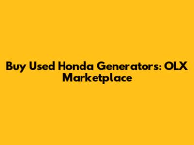 Buy Used Honda Generators: OLX Marketplace