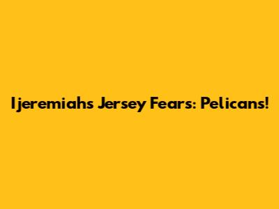 Ijeremiah's Jersey Fears: Pelicans!