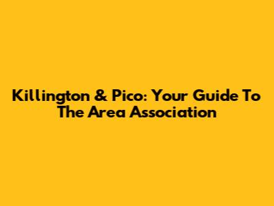 Killington & Pico: Your Guide To The Area Association