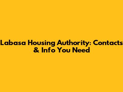 Labasa Housing Authority: Contacts & Info You Need