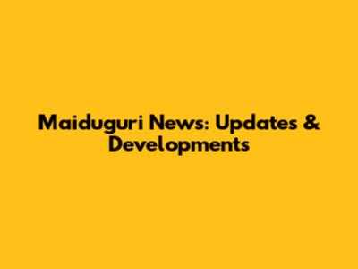 Maiduguri News: Updates & Developments