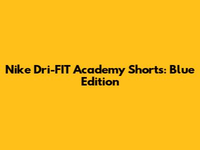 Nike Dri-FIT Academy Shorts: Blue Edition