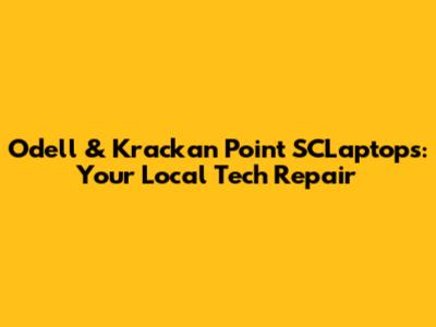 Odell & Krackan Point SCLaptops: Your Local Tech Repair