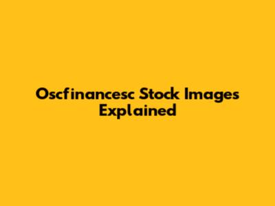 Oscfinancesc Stock Images Explained