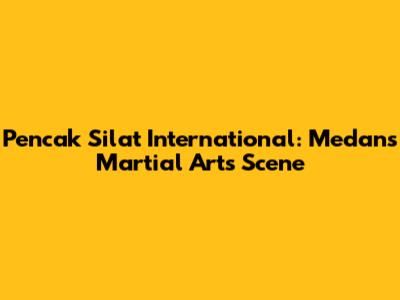 Pencak Silat International: Medan's Martial Arts Scene