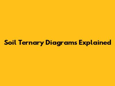 Soil Ternary Diagrams Explained